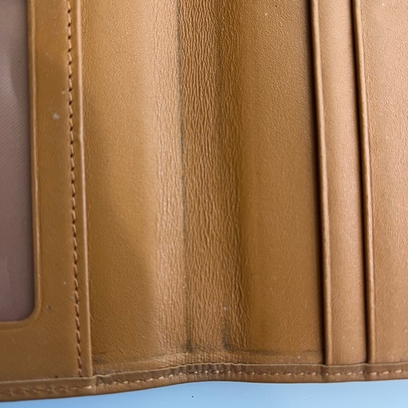 MCM COGNAC LEATHER CHECKBOOK WALLET - Picture 10 of 12